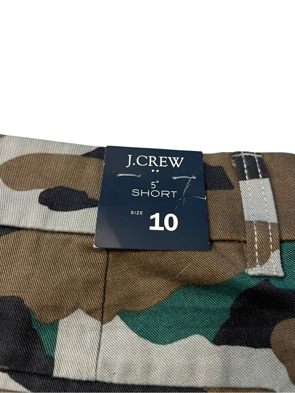 NWT J. Crew Camouflage Print Women's Utility Shorts - Green Camo Sz 10 - Picture 3 of 6